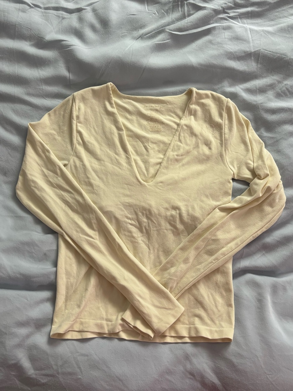 Free people clean lines long sleeve scoop neck top